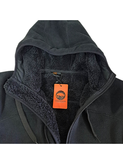 Чоловіча чорна флісова куртка з капюшоном Viking Black, Розмір: 64-66 (XXXL), зображення 10