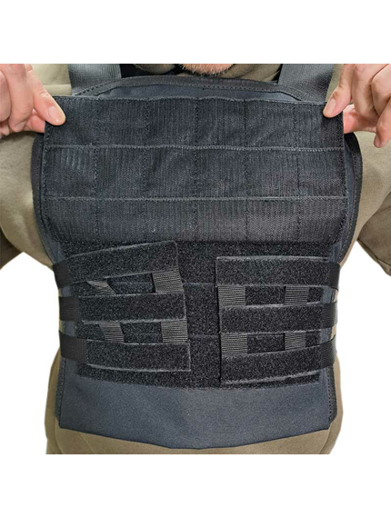 Жилет тактичний (плитоноска) Molle Black, зображення 8