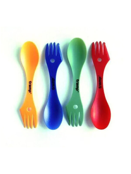 Ложка-вилка TRAMP пластиковая UTRC-069 желтая, фото 3