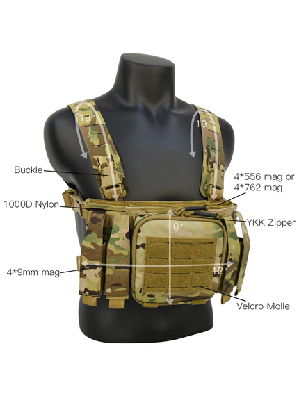 Жилет тактичний нагрудний Multicam, зображення 8