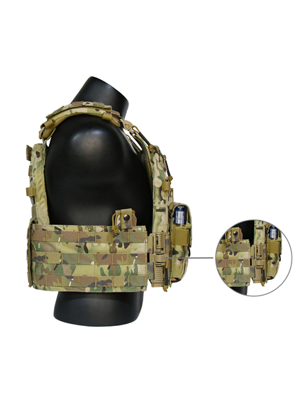 Жилет тактичний плитоноска Multicam з потрійним підсумком, зображення 13