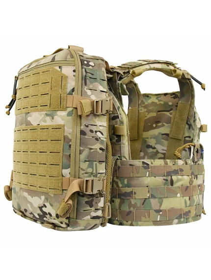 Жилет тактичний плитоноска Multicam з потрійним підсумком, зображення 6