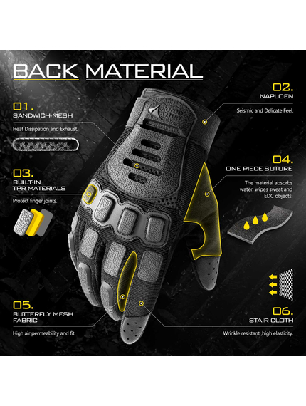 Рукавиці тактичні Zag-2 Black, Розмір: XL, зображення 3