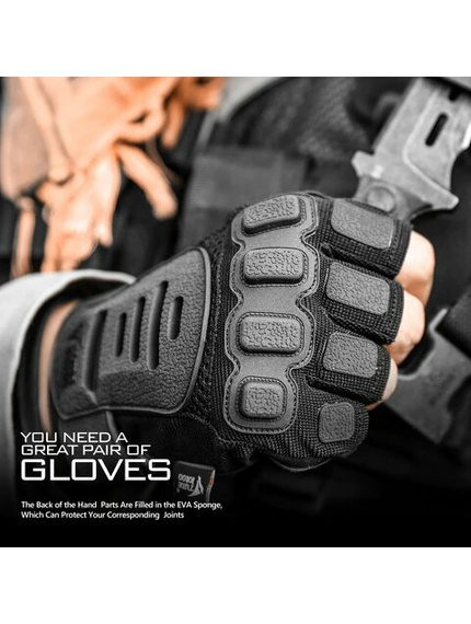 Чорні тактичні рукавиці безпалі Zag-2 half finger Black, Розмір: S, зображення 5