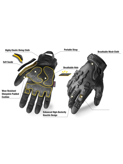 Рукавиці тактичні Zag-6 Black, Розмір: XL, зображення 4