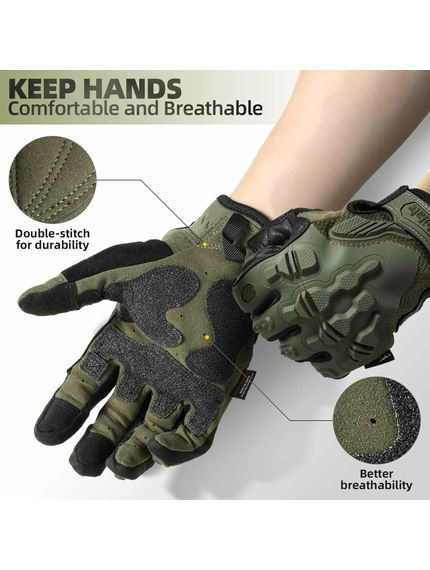 Військові тактичні рукавиці олива Zag-6 Olive, Розмір: XL, зображення 4