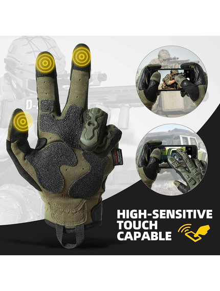 Військові тактичні рукавиці олива Zag-6 Olive, Розмір: XL, зображення 5