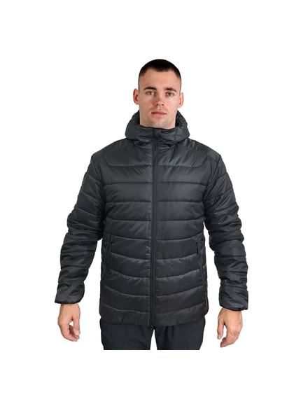 Стьобана куртка чоловіча з капюшоном Maximus Black чорна, Розмір: 62-60 (XXL), зображення 3