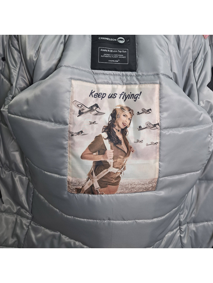 Зимова куртка Аляска чоловіча чорна N-3B Top Gun Black, Розмір: 62-60 (XXL), зображення 11