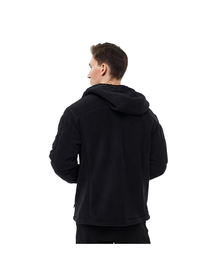 Чоловіча чорна флісова куртка з капюшоном Viking Black, Розмір: 64-66 (XXXL), зображення 5