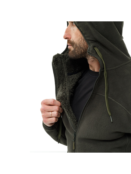 Мужская флисовая куртка с капюшоном Viking Olive, Размер: 40-42 (XS), фото 6