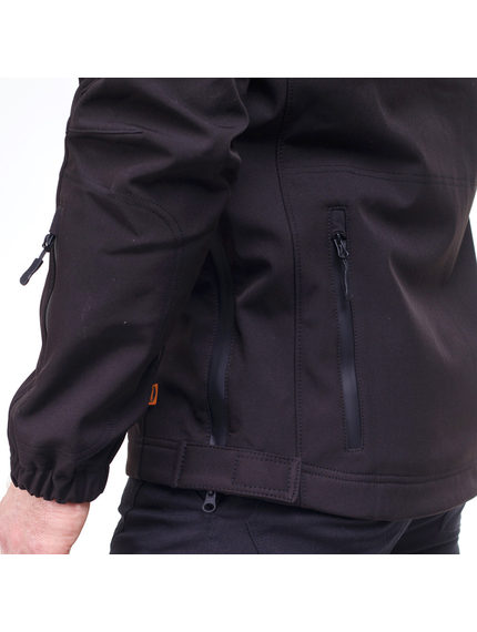 Тактична куртка Soft Shell Spartan Police Black чорна з капюшоном, Розмір: 44-46 (S), зображення 20