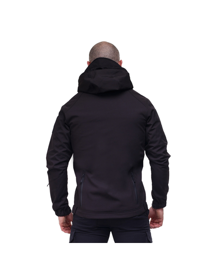 Тактична куртка Soft Shell Spartan Police Black чорна з капюшоном, Розмір: 48-50 (M), зображення 5