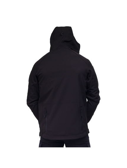 Тактическая куртка Soft Shell Spartan Police Black черная с капюшоном, Размер: 40-42 (XS), фото 6
