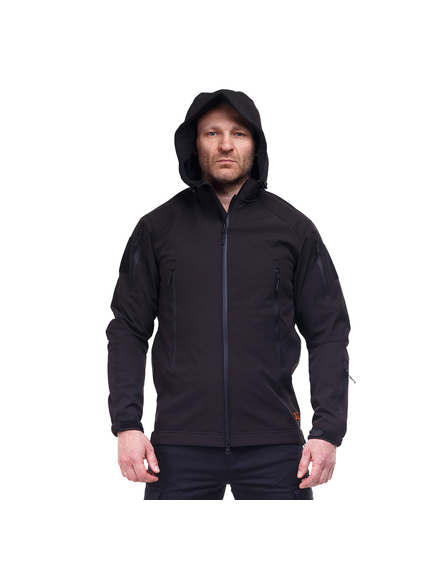 Тактическая куртка Soft Shell Spartan Police Black черная с капюшоном, Размер: 56-58 (XL), фото 8