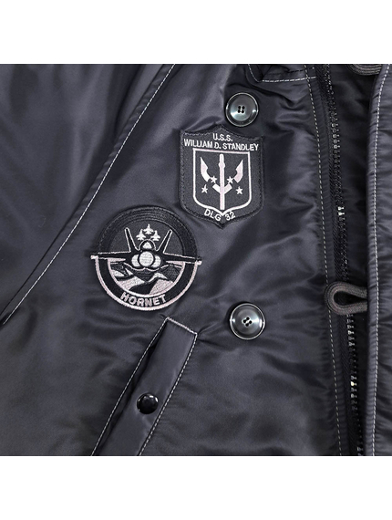 Зимова куртка Аляска чоловіча чорна N-3B Top Gun Black, Розмір: 44-46 (S), зображення 17