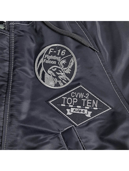 Зимова куртка Аляска чоловіча чорна N-3B Top Gun Black, Розмір: 44-46 (S), зображення 18