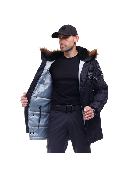 Зимняя куртка Аляска мужская черная N-3B Top Gun Black, Размер: 48-50 (M), фото 5