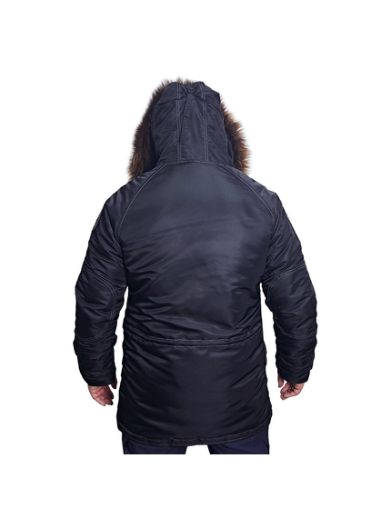 Зимняя куртка Аляска мужская черная N-3B Top Gun Black, Размер: 56-58 (XL), фото 9