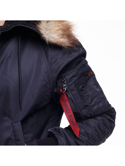 Зимова куртка бомбер чоловіча N-2B Slim Black чорна, Розмір: 48-50 (M), зображення 12