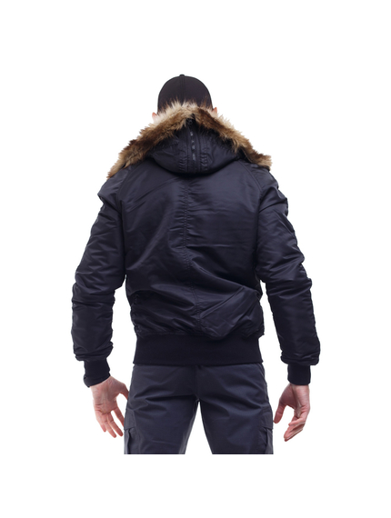 Зимова куртка бомбер чоловіча N-2B Slim Black чорна, Розмір: 56-58 (XL), зображення 9