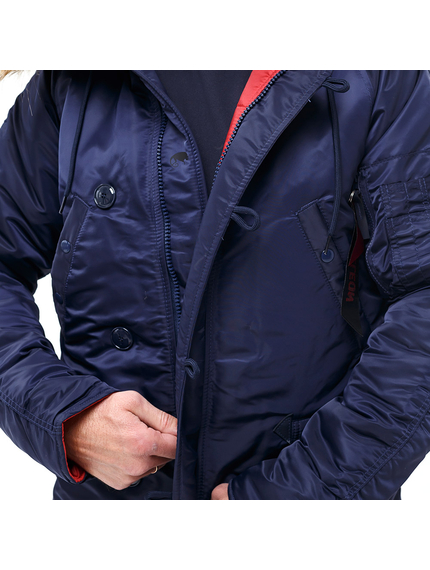 Мужская куртка Аляска синяя Slim Fit N-3B Navy, Размер: 48-50 (M), фото 14