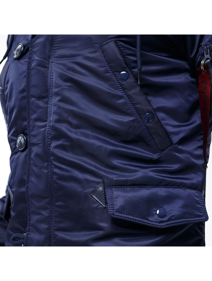 Мужская куртка Аляска синяя Slim Fit N-3B Navy, Размер: 48-50 (M), фото 15