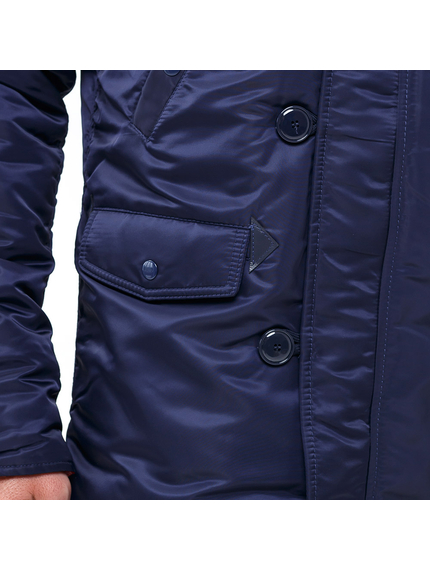 Мужская куртка Аляска синяя Slim Fit N-3B Navy, Размер: 48-50 (M), фото 17