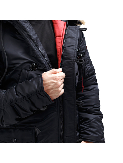 Куртка Аляска чоловіча зимова Slim Fit N-3B Black, Розмір: 48-50 (M), зображення 10