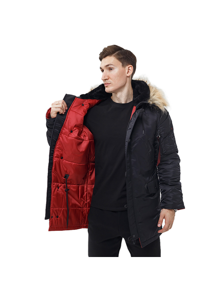 Куртка Аляска мужская зимняя Slim Fit N-3B Black, Размер: 56-58 (XL), фото 3
