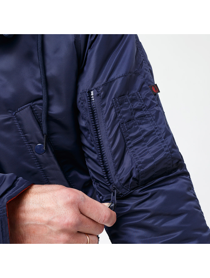 Чоловіча куртка Аляска синя Slim Fit N-3B Navy, Розмір: 44-46 (S), зображення 22