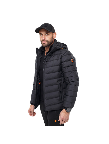 Черная стеганая куртка мужская с капюшоном Proxima Black, Размер: 44-46 (S), фото 4