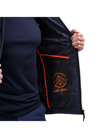 Синяя мужская куртка спортивная с капюшоном Proxima Navy, Размер: 52-54 (L), фото 9