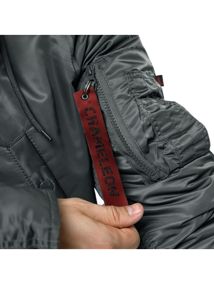 Сіра чоловіча куртка Аляска Slim Fit N-3B Gray подовжена, Розмір: 56-58 (XL), зображення 19