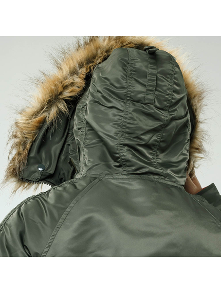 Мужская куртка Аляска Slim Fit N-3B Olive, Размер: 52-54 (L), фото 6