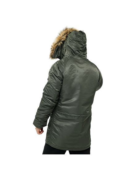 Мужская куртка Аляска Slim Fit N-3B Olive, Размер: 48-50 (M), фото 3