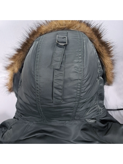 Сіра чоловіча куртка Аляска Slim Fit N-3B Gray подовжена, Розмір: 56-58 (XL), зображення 29