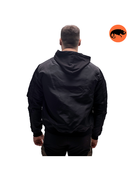 Куртка MA-1 hooded light Black, Розмір: 52-54 (L), зображення 3