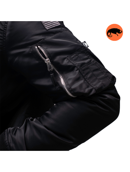 Куртка MA-1 hooded light Black, Розмір: 52-54 (L), зображення 6