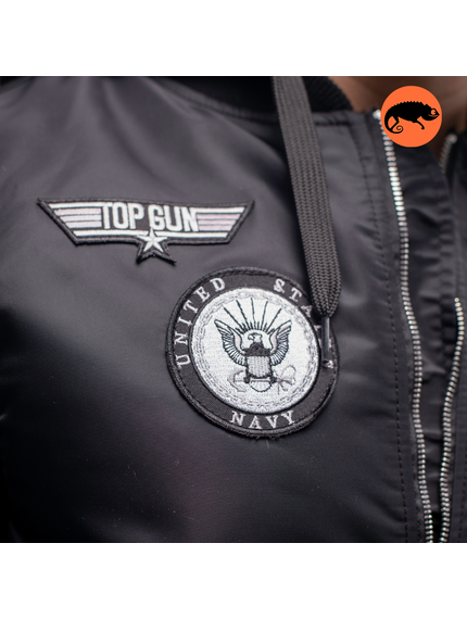 Куртка MA-1 hooded light Black, Розмір: 52-54 (L), зображення 8