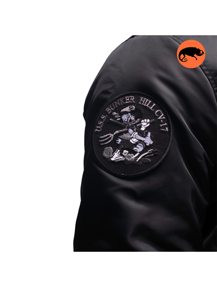 Куртка MA-1 hooded light Black, Розмір: 52-54 (L), зображення 9