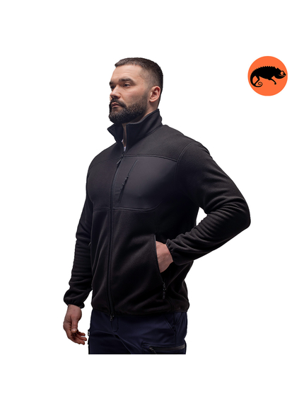 Демісезонна чоловіча кофта флісова чорна Stratus Black, Розмір: 62-60 (XXL), зображення 3