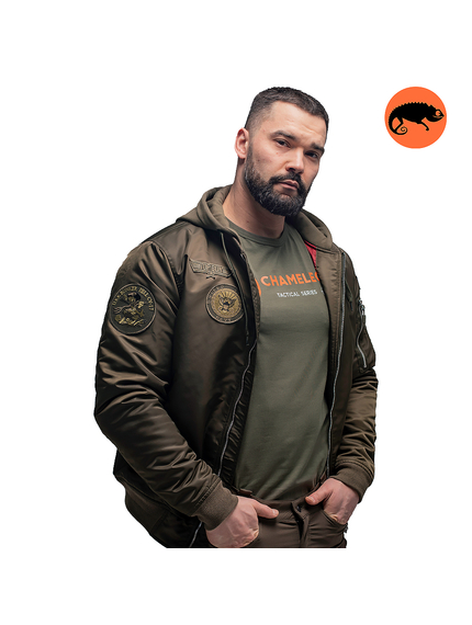 Куртка MA-1 hooded light Olive, Розмір: 52-54 (L), зображення 3