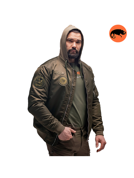 Куртка MA-1 hooded light Olive, Розмір: 48-50 (M), зображення 7