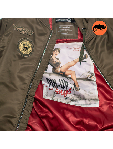 Куртка MA-1 hooded light Olive, Розмір: 48-50 (M), зображення 9