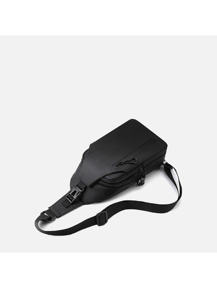 Сумка плечова с USB-портом водонепроникна Black, фото 4