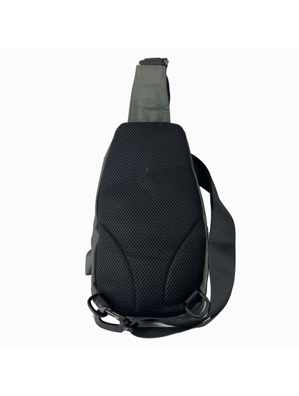 Сумка плечова с USB-портом водонепроникна green, фото 6