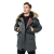 Сіра чоловіча куртка Аляска Slim Fit N-3B Gray подовжена, Розмір: 48-50 (M), зображення 3
