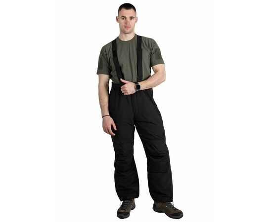 Зимние мужские черные брюки с подтяжками Mont Blanc Gen 2 Black, Размер брюк / рост: 56-58/182-188, фото 7