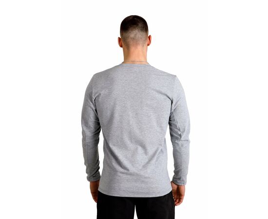 Сіра Футболка Лонгслів Чоловічий Long Sleeve Gray, Розмір: 44-46 (S), зображення 3